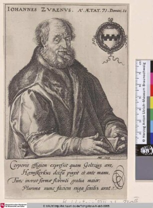 Iohannes Zurenus [Porträt des Bürgermeisters und Buchdruckers Jan van Zuren; Jan van Zuren; Portret Johan van Suren]