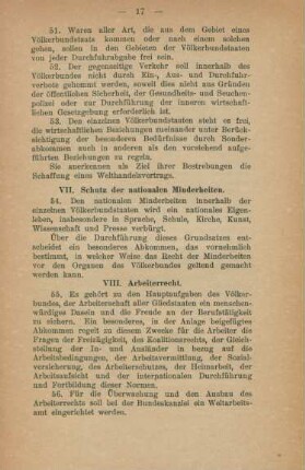 VII. Schutz der nationalen Minderheiten