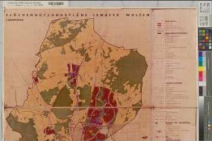 Lembeck (Dorsten) Wulfen (Dorsten) Flächennutzungsplan 1962 1 : 10 000 90 x 67 farb. Fotokopie Regierung Münster