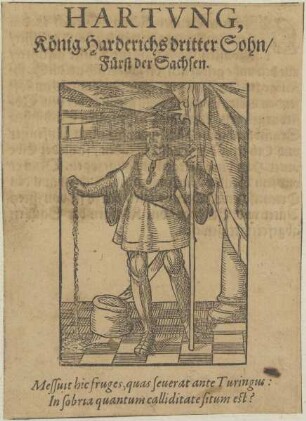 Bildnis von Hartung, Fürst der Sachsen