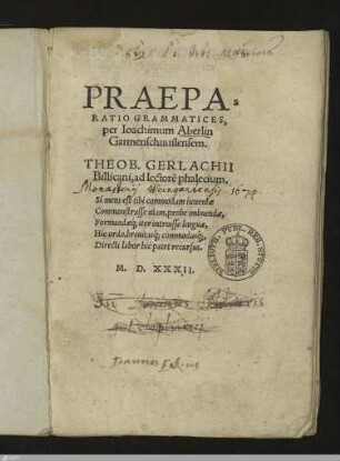 Praeparatio Grammatices ...