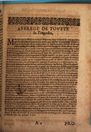 Tragoedia von Mauritzio Constantinopel Kays. : [Periocha]