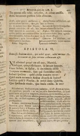 431-443, Epistola VI. - Epistola VII.