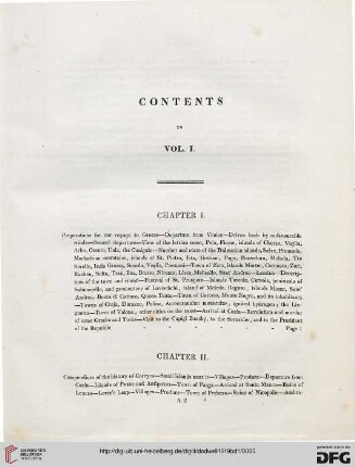 Contents to Vol. I.