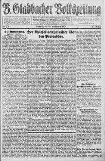 Bergisch Gladbacher Volkszeitung. 1906-1929