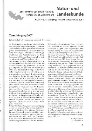Nr. 1-3. 114. Jahrgang. Husum, Januar-März 2007.
