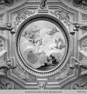Deckendekoration mit Apollo, umgeben von den vier Erdteilen : Apoll als Sonnengott