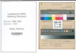 Entnazifizierung Heinrich Reick , geb. 01.10.1903 (Viehhaendler)
