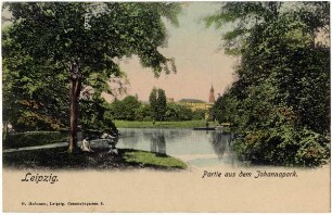 Leipzig. Partie aus dem Johannapark