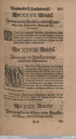 Der XXVIII. Artickel. In was zeit/ die Appellationen gerechtfertiget sollen werden.