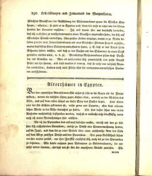 Alterthümer in Egypten.