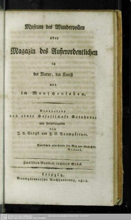 Zwölfter Band, sechstes Stück