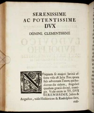 Serenissime Ac Potentissime Dux Domine Clementissime