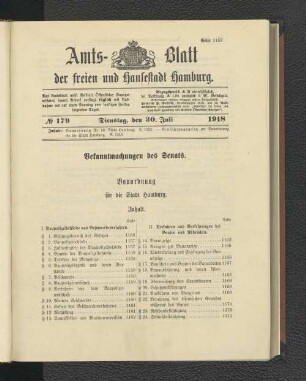 No. 179, 30. Juli 1918