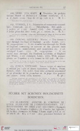 Bücher mit schönen Holzschnittbordüren (Nr. 170 - 189)