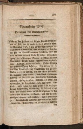 Neunzehnter Brief. Fortsetzung des Vorhergehenden