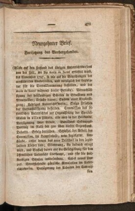 Neunzehnter Brief. Fortsetzung des Vorhergehenden