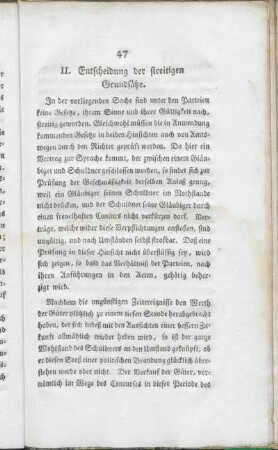 II. Entscheidung der streitigen Grundsätze.