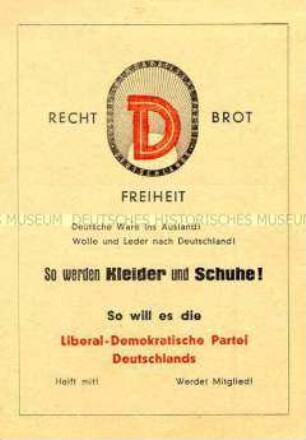 Werbepostkarte der LDPD