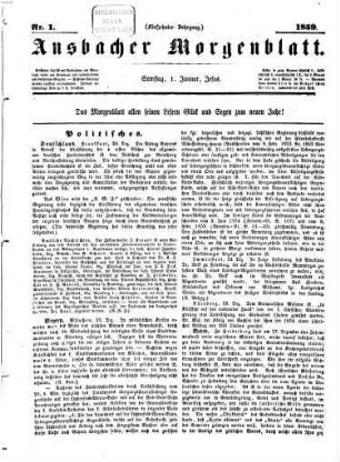Ansbacher Morgenblatt. 1859 = Jg. 15