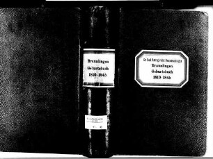 Bräunlingen VS; Katholische Gemeinde: Geburtenbuch 1810-1845