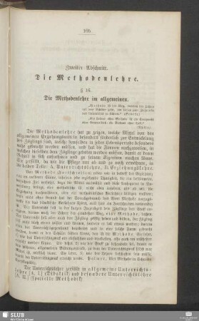 Zweiter Abschnitt. Die Methodenlehre