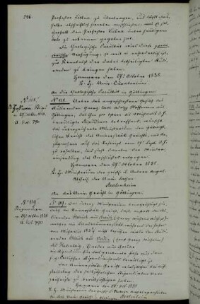 Anordnung zur Zusendung eines gerichtlichen Gutachtens zu dem Studierenden Hoffmann bezüglich seines Stipendiums.