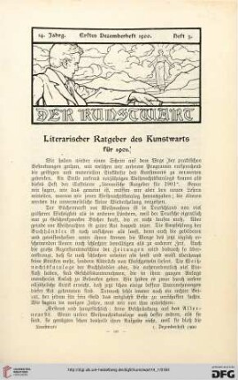 Literarischer Ratgeber des Kunstwarts für 1901, [1]