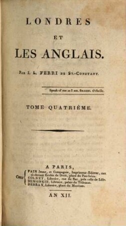 Londres et les Anglais, 4