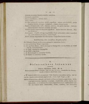 V. Observationes botanicae
