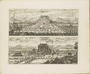 Kupferstich: Gieddeholm meridiem versus / Gieddeholm versus Septentrionem.
