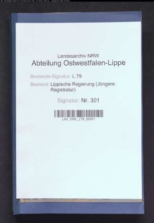 Rekurse in Ablösungssachen: Amt Sternberg-Barntrup