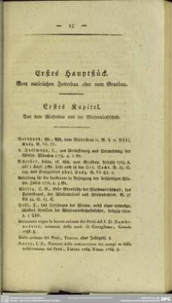 Erstes Hauptstück. Vom natürlichen Futterbau oder vom Grasbau