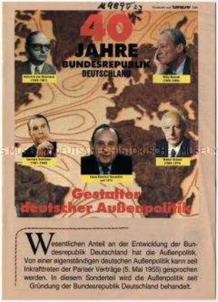 Sonderdruck (Beilage) zum 40. Jahrestag der Bundesrepublik