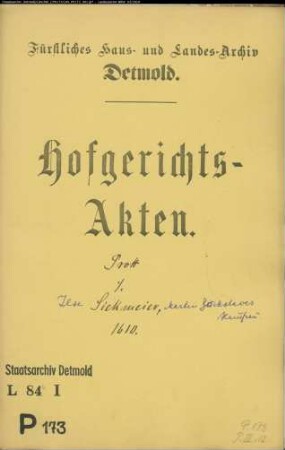 Prott, Johann gegen Ilse Siekmeier, Martin Buchstabs, Krügers zu Cappel Frau - Schuldforderung
