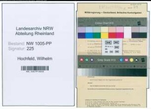 Entnazifizierung Wilhelm Hochfeld , geb. 18.11.1901 (Oberingenieur)
