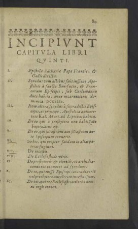 Incipiunt capitula libri quinti.