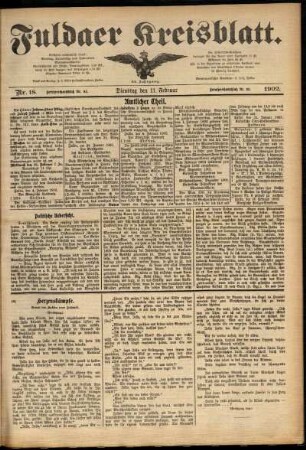 Ausgabe vom Dienstag, den 11. Februar 1902.