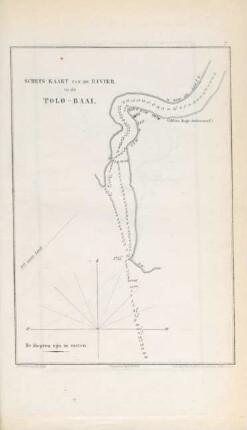 Schets kaart van der rivier in de Tolo-Baai