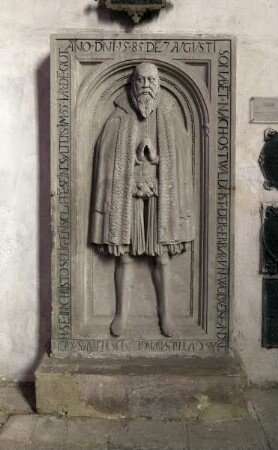 Grabstein des Bürgermeisters Andreas Gutkes (gest. 1585)
