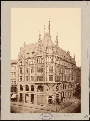 Wohn- und Geschäftshaus für die Fa. Faber, Berlin: Ansicht der Straßenfronten