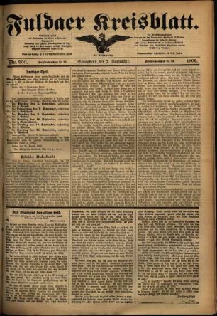 Ausgabe vom Samstag, den 02. September 1905.