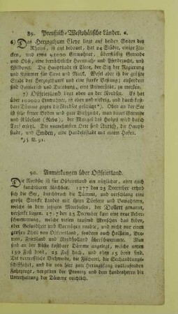 90. Anmerkungen über Ostfriesland