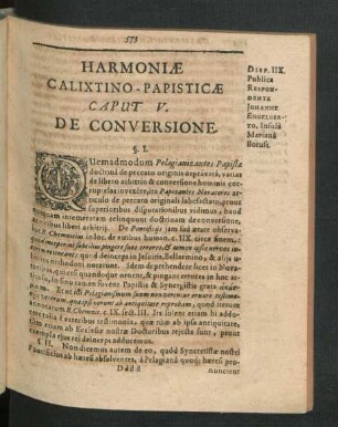 Caput V. De Conversione.