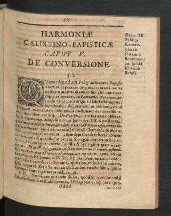 Caput V. De Conversione.