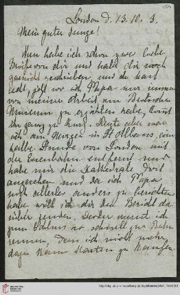 Heid. Hs. 3487,156: Brief von Marie Luise Gothein an Wolfgang Gothein