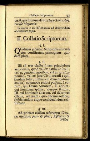 II. Collatio Scriptorum.
