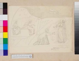 Noli me tangere nach dem Fresko der Giotto Werkstatt in der Unterkirche von San Francesco in Assisi