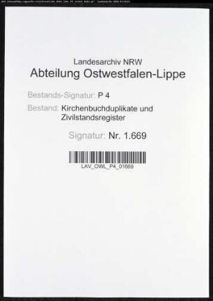 Kirchenbuchduplikat der katholischen Gemeinde Esbeck (GHT 1829-1831). (Gemeinde: Esbeck, katholische Gemeinde)