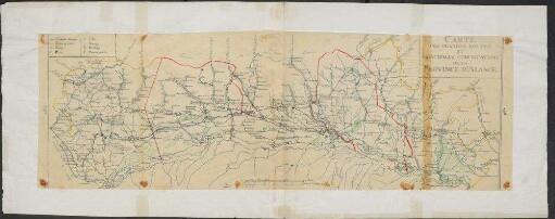 Carte Des Grandes Routes Et Principales Comunications De La Province D'Alsace